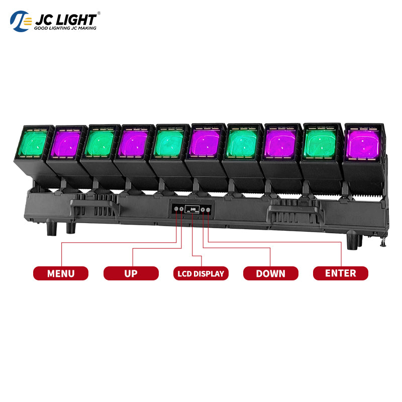 FARO A TESTA MOBILE CON ZOOM A LED 10x60W IMPERMEABILE CON LUCE AUSILIARIA