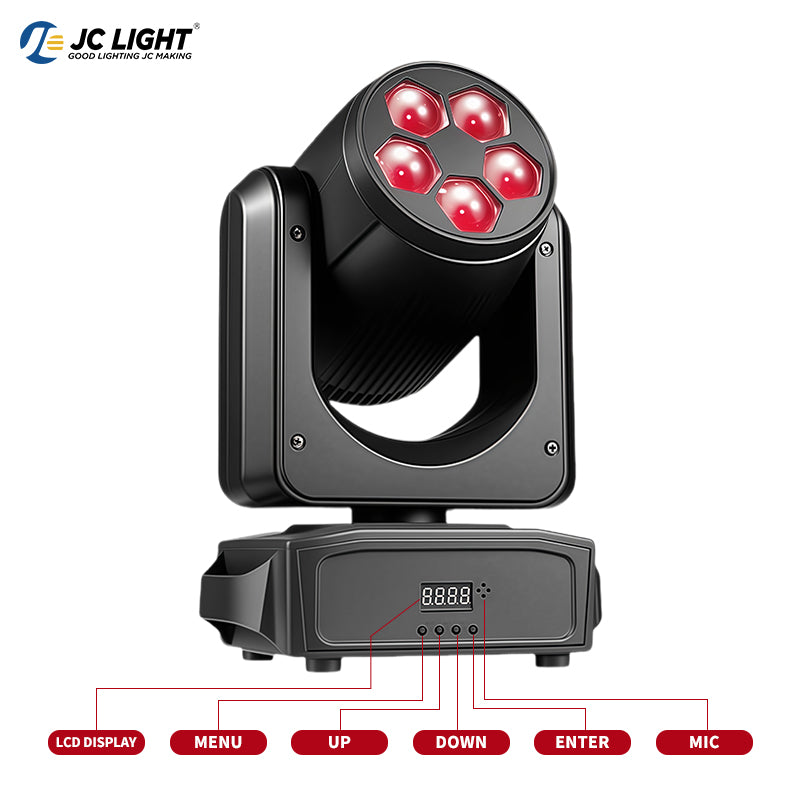 5PCS LED ZOOM WASH MOVING HEAD LIGHT