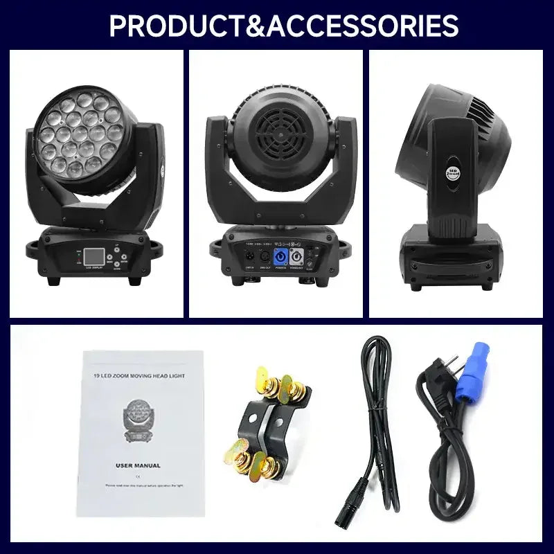 19*15W LED WASH MOVING HEAD LIGHT MARTIIN MAC AURA