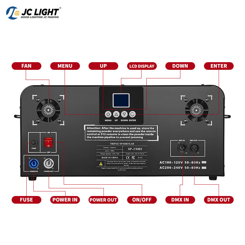 3 HEADS COLD SPARK MACHINE