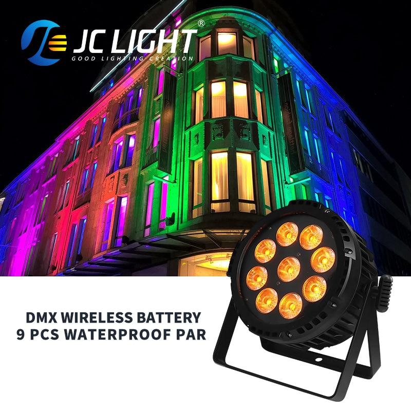 WATERPROOF WIRELESS BATTERY DMX LED PAR LIGHT D37-2