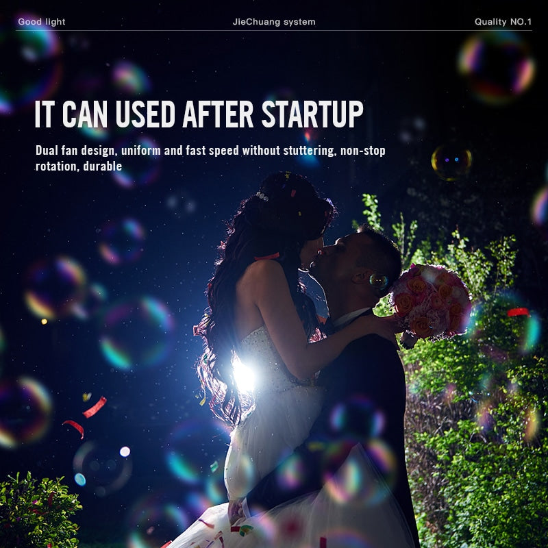 REMOTE DOULE WHEEL BUBBLE MACHINE