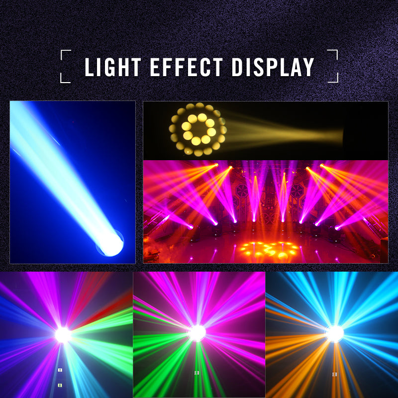 LED BEAM MOVING HEAD LIGHT WITH RING