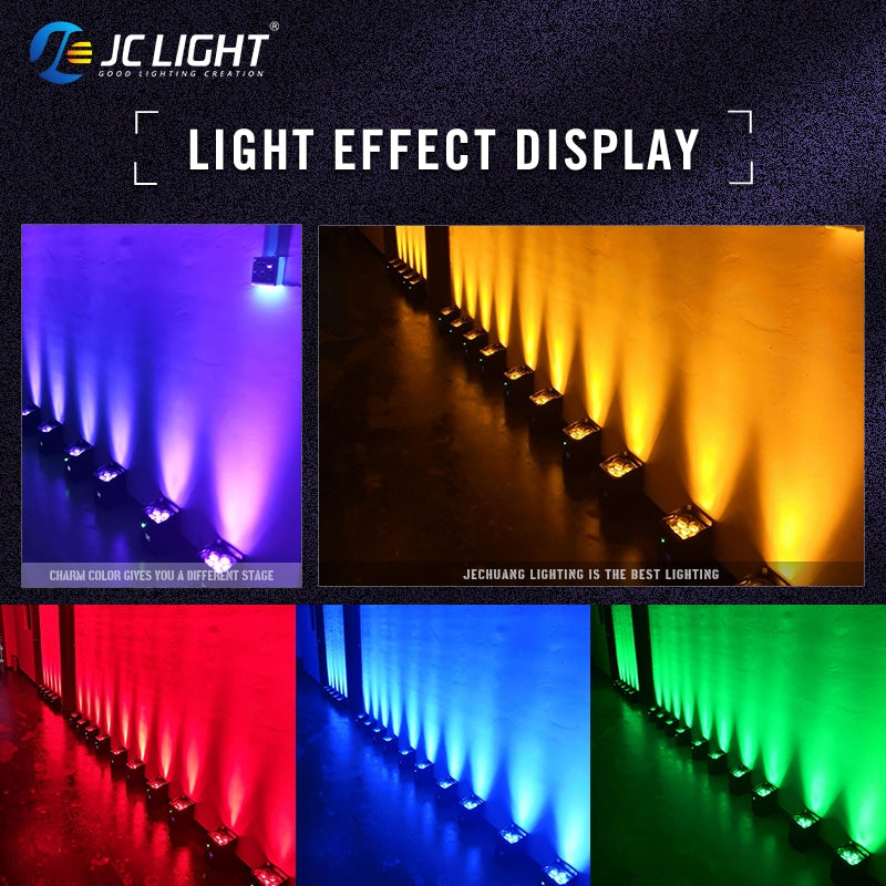 WIRELESS BATTERY DMX LED PAR UP LIGHT 4/6*18W Eternal Lighting cube Echo