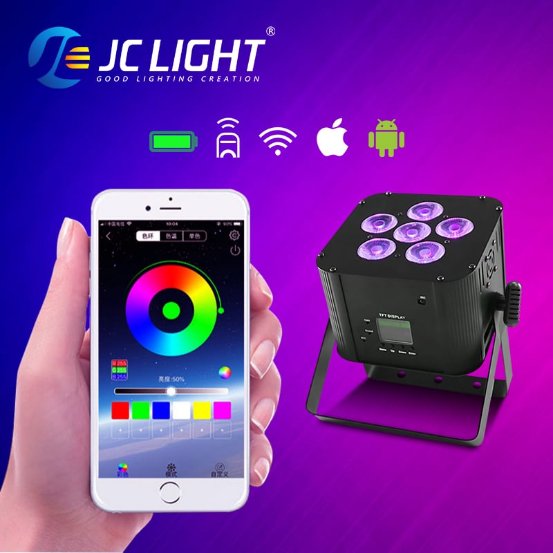 WIRELESS BATTERY DMX LED PAR UP LIGHT 6/9/12*18W Eternal Lighting cube Echo