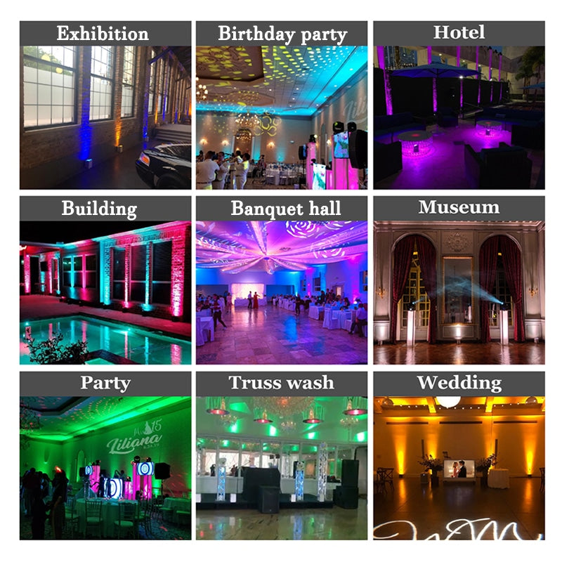 WATERPROOF WIRELESS BATTERY DMX LED PAR LIGHT D37-3