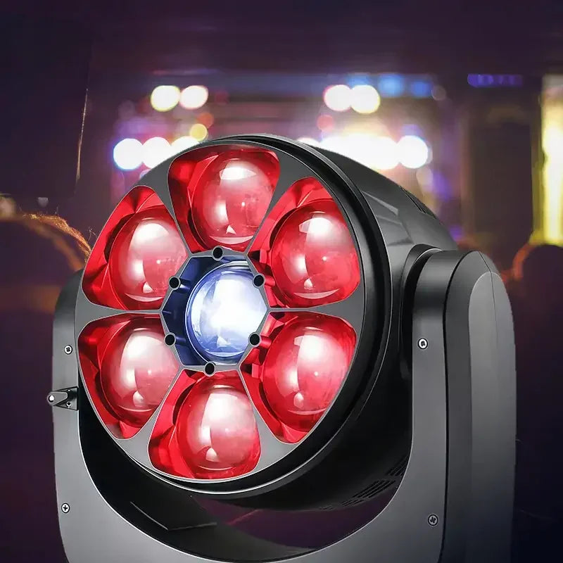 FARO A TESTA MOBILE CON ZOOM A LED BEE EYES 7*60W