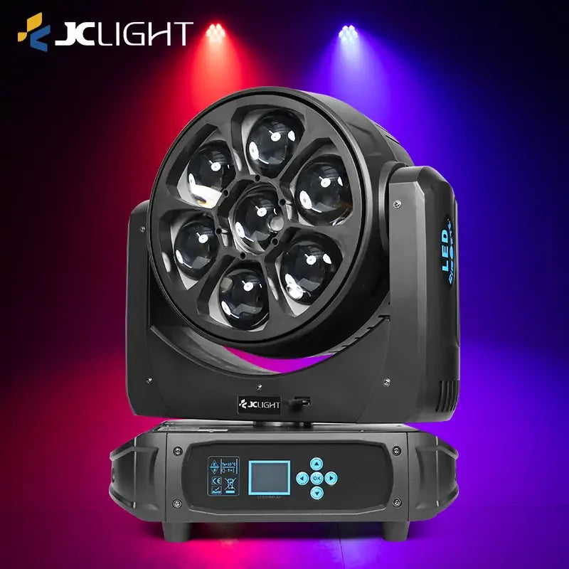 7 PEZZI DI LUCI A TESTA MOBILE A LED CON ZOOM BEE EYES