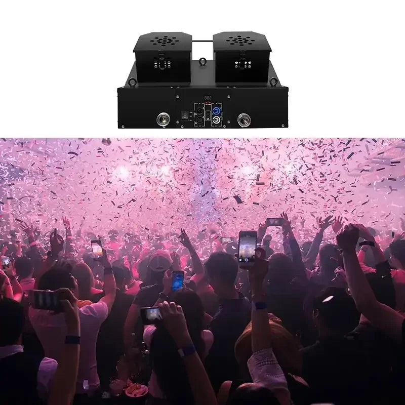 Double Head Snowstorm Confetti Machine | JC LIGHT