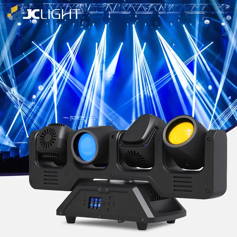 4x40W LED BEAM MOVING HEAD LIGHT WITH AUXILIARY LIGHT