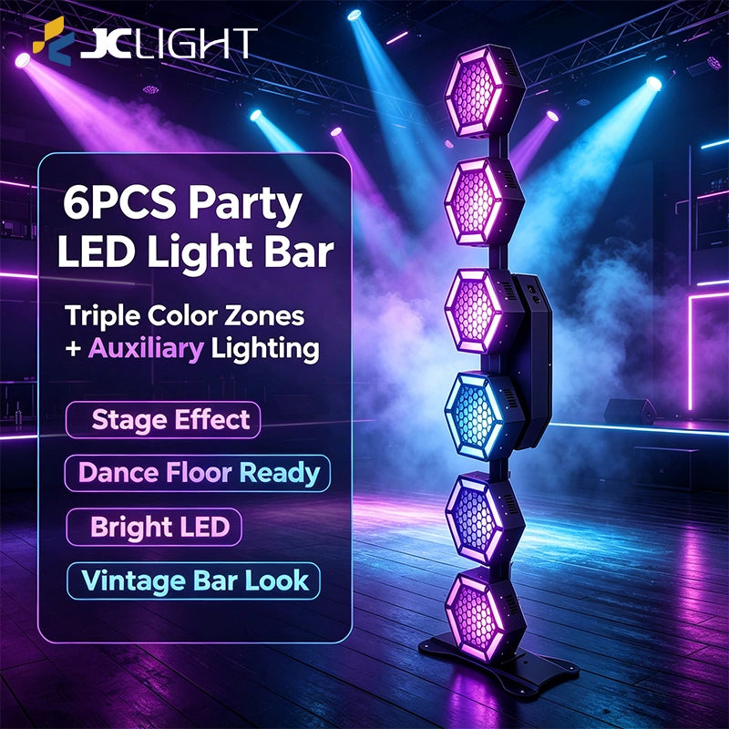 6PCS 3in1 Linear Retro Stage Light With Auxiliary Light | JC LIGHT