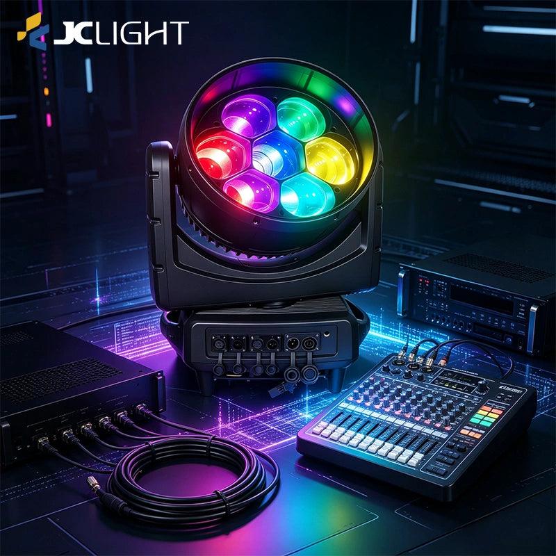 JC LIGHT Waterproof 7PCS Bee Eye Wash Moving Head Light