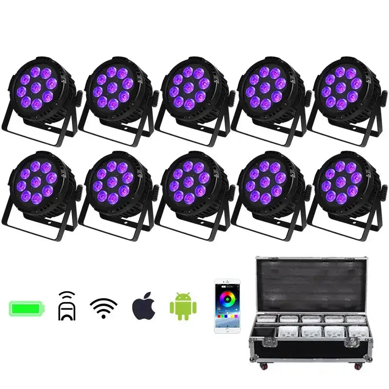WATERPROOF WIRELESS BATTERY DMX LED PAR LIGHT D37-3