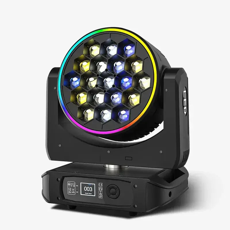 19*40w BEE EYE MOVING HEAD LIGHT WITH PIXEL CIRCEL