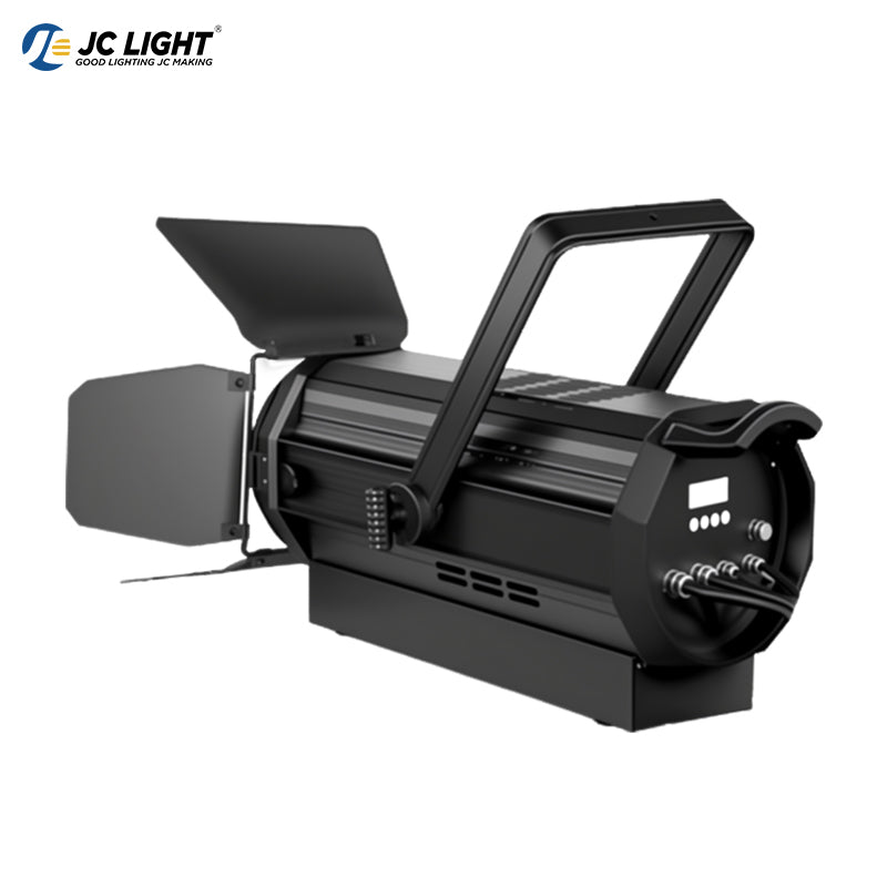 FARETTO ELETTRICO FRESNEL A LED IMPERMEABILE DA 300/400W CON ZOOM