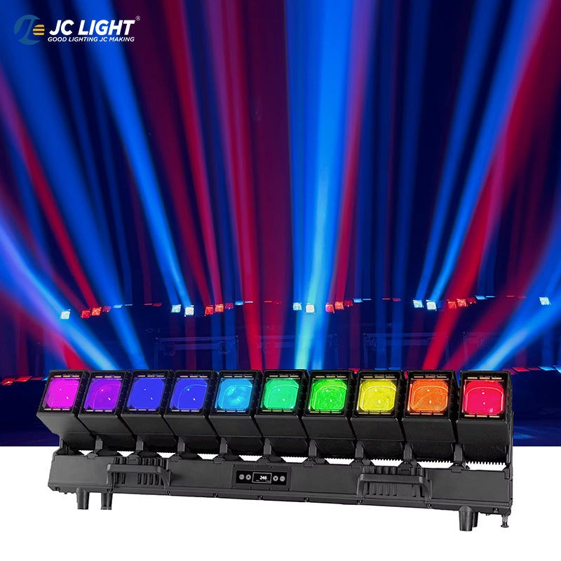 FARO A TESTA MOBILE CON ZOOM A LED 10x60W IMPERMEABILE CON LUCE AUSILIARIA