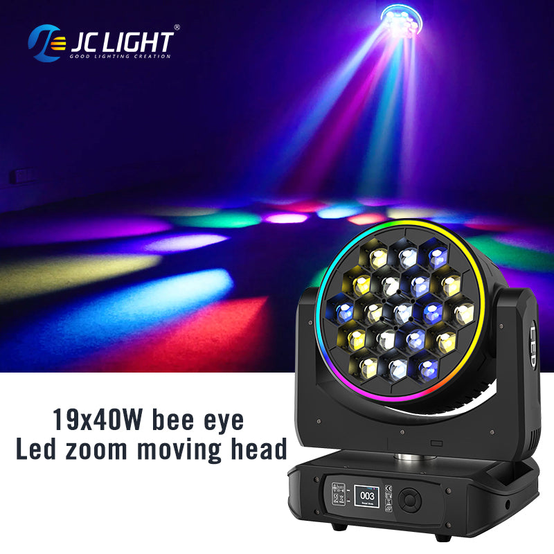 19*40w BEE EYE MOVING HEAD LIGHT WITH PIXEL CIRCEL
