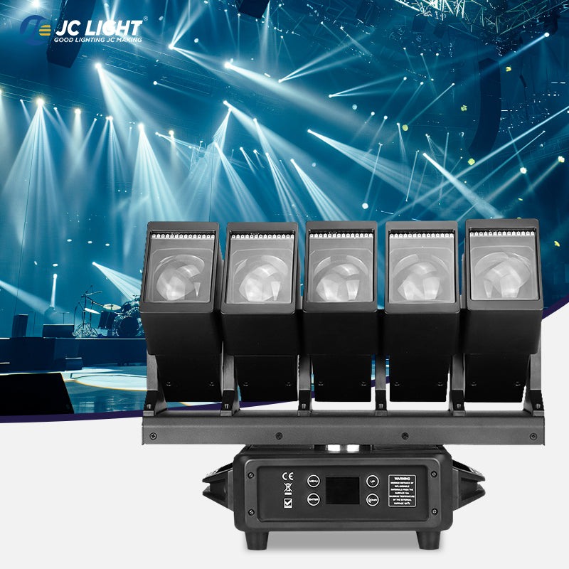 5x60W LED BEAM ZOOM MOVING HEAD LIGHT WITH AUXILIARY LIGHT