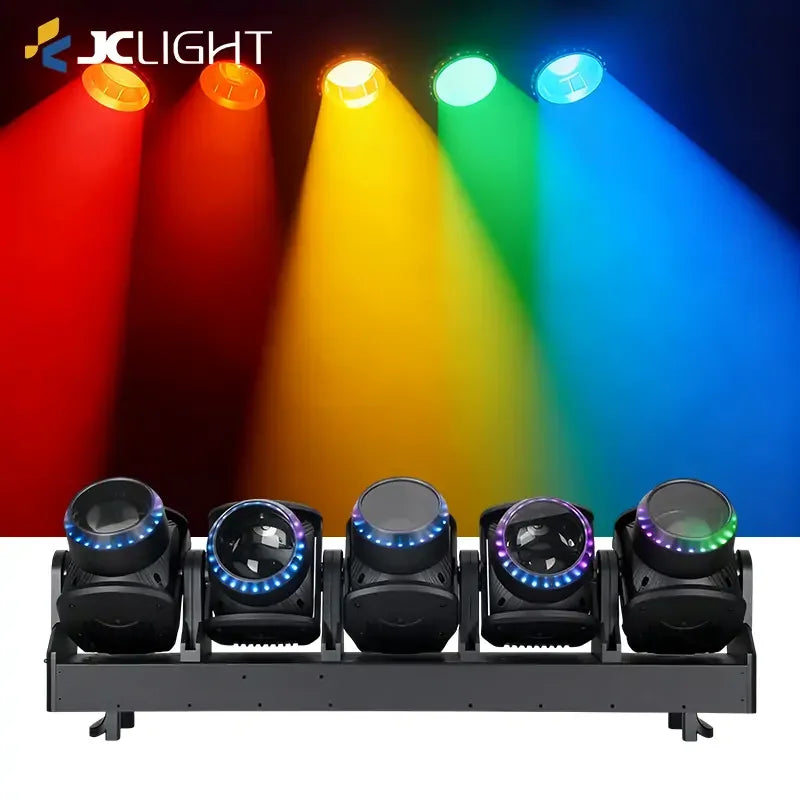 5 HEADS LED BEAM MOVING HEAD LIGHT WITH LED RING
