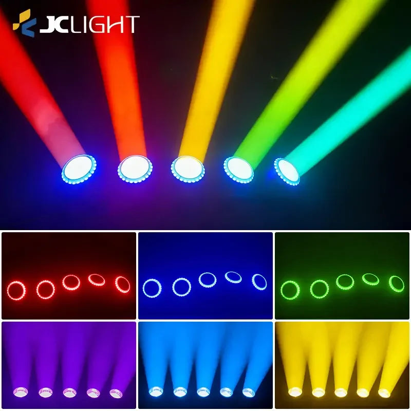 5 HEADS LED BEAM MOVING HEAD LIGHT WITH LED RING
