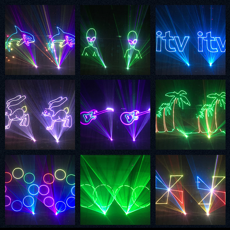 Waterproof Full color animation landmark laser light