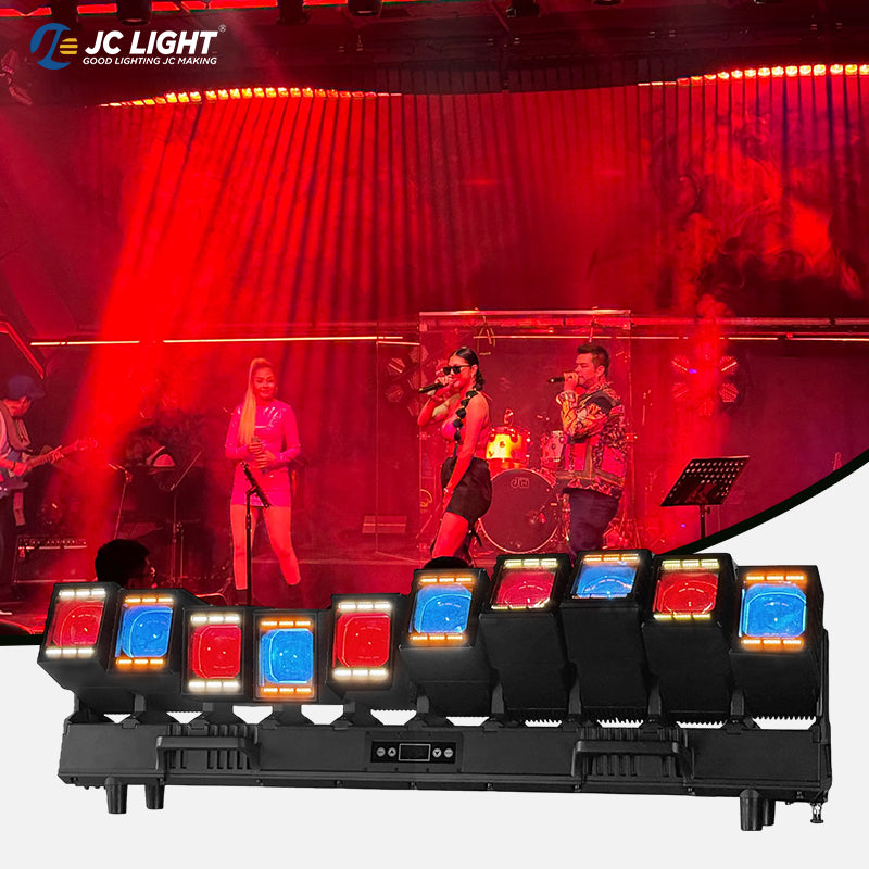 FARO A TESTA MOBILE CON ZOOM A LED 10x60W IMPERMEABILE CON LUCE AUSILIARIA