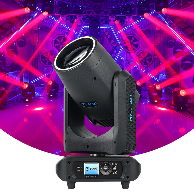 LED BEAM MOVING HEAD LIGHT WITH RING