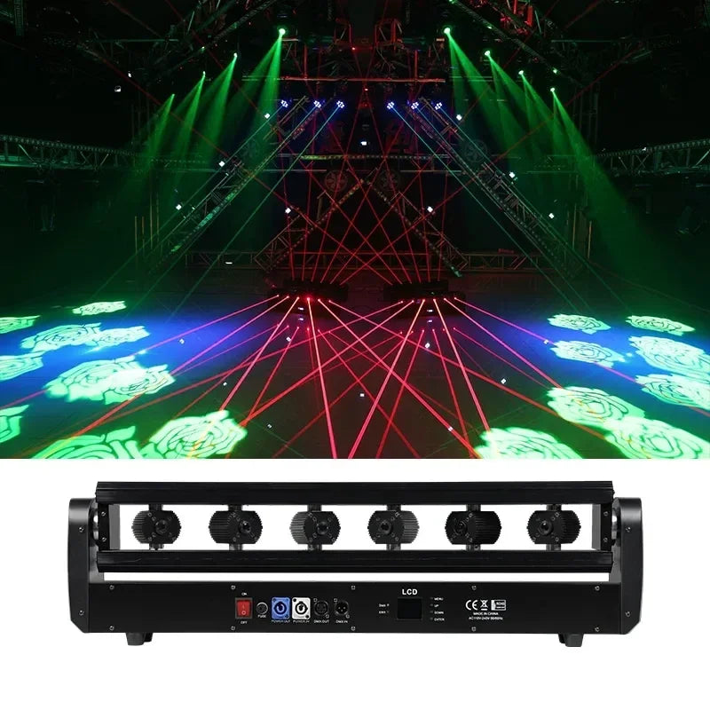 6 Eyes Laser Moving Head Light | JC LIGHT