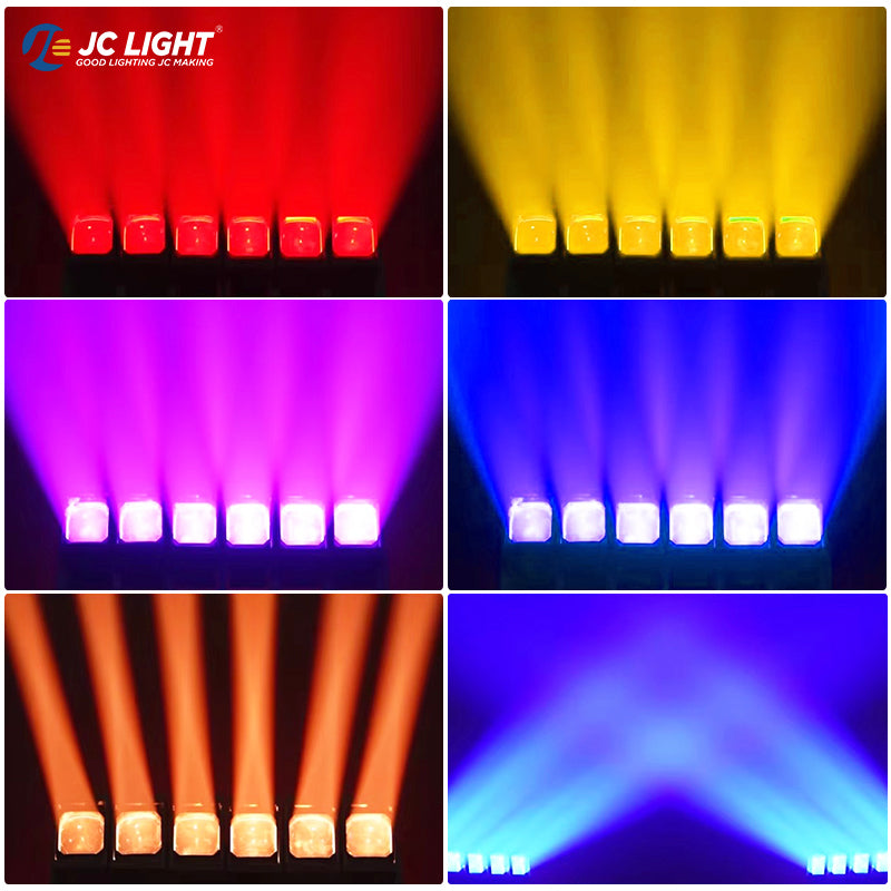 6x60W LED BEAM ZOOM MOVING HEAD LIGHT WITH AUXILIARY LIGHT