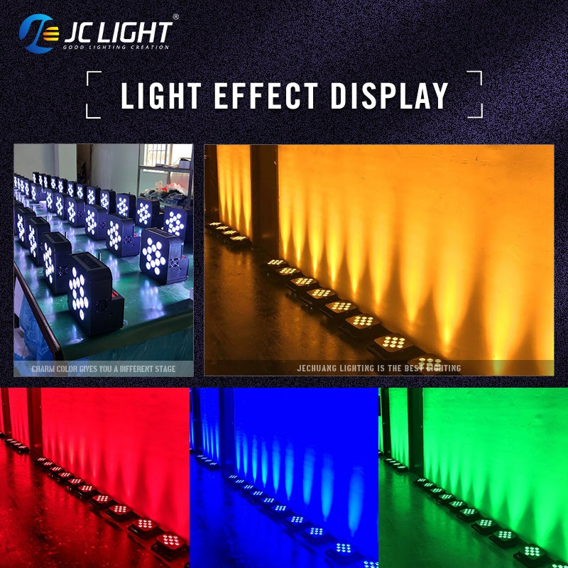 WIRELESS BATTERY DMX LED PAR UP LIGHT 6/9/12*18W Eternal Lighting cube Echo