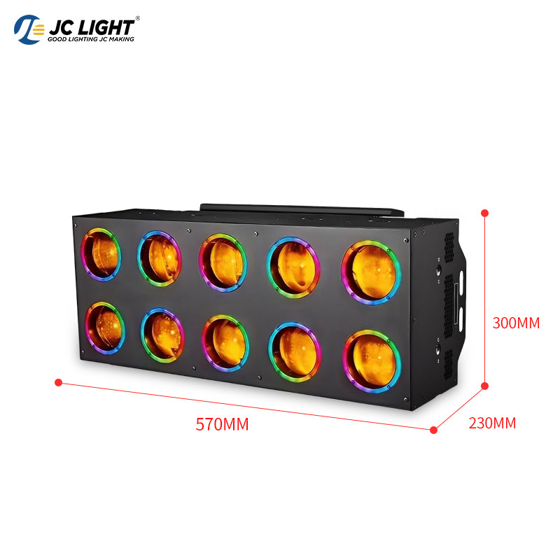 10x80W GOLDEN MATRIX LIGHT WITH AUXILIARY LIGHT