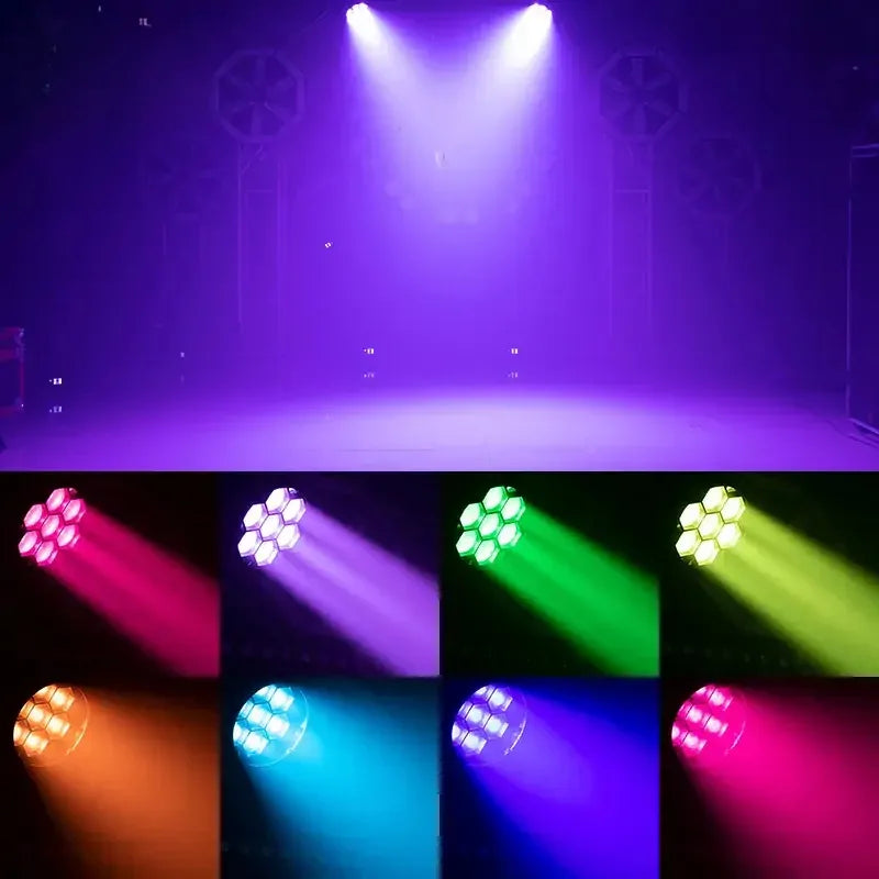 FARO A TESTA MOBILE CON ZOOM A LED BEE EYES 7*60W
