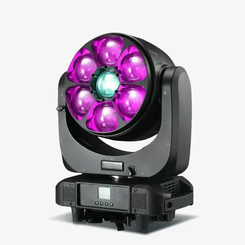 FARO A TESTA MOBILE CON ZOOM A LED BEE EYES 7*60W