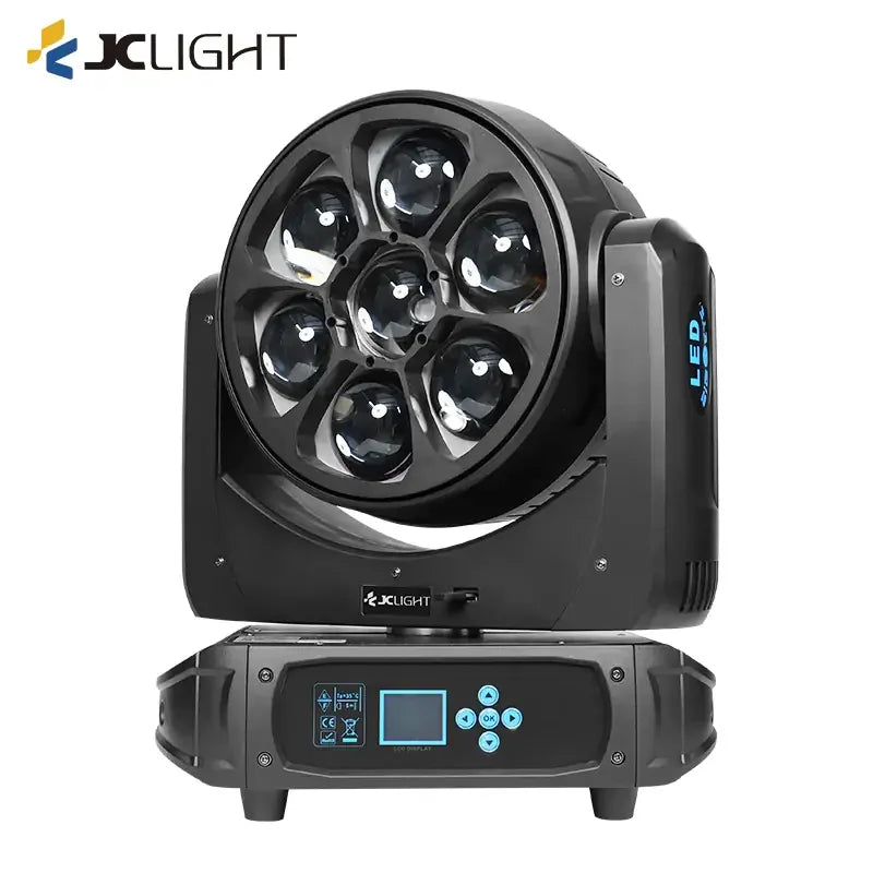 7 PEZZI DI LUCI A TESTA MOBILE A LED CON ZOOM BEE EYES