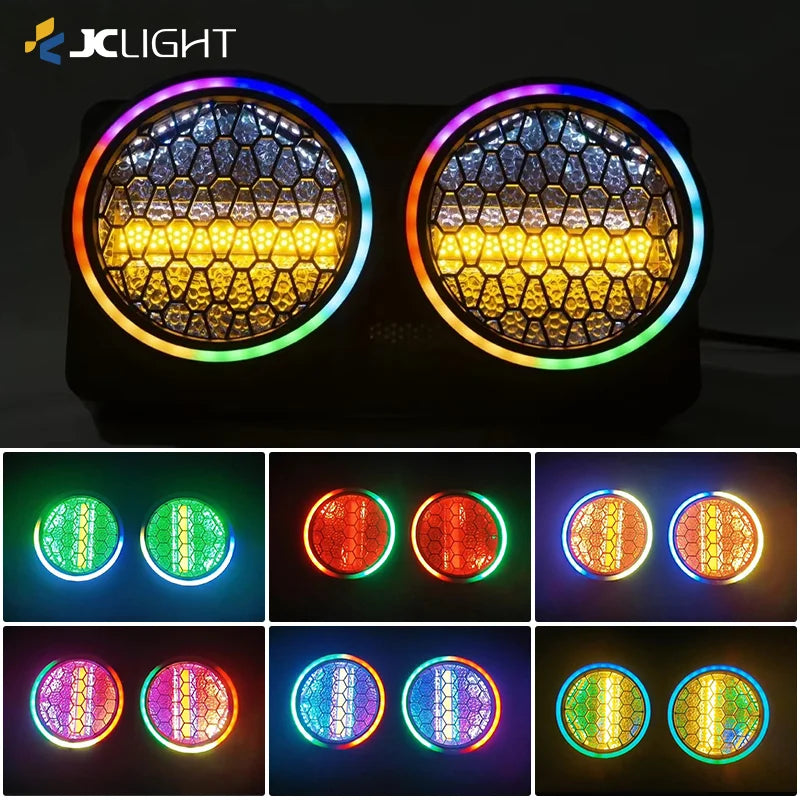 2 EYES RETRO MATRIX LIGHT WITH AUXILIARY LIGHT