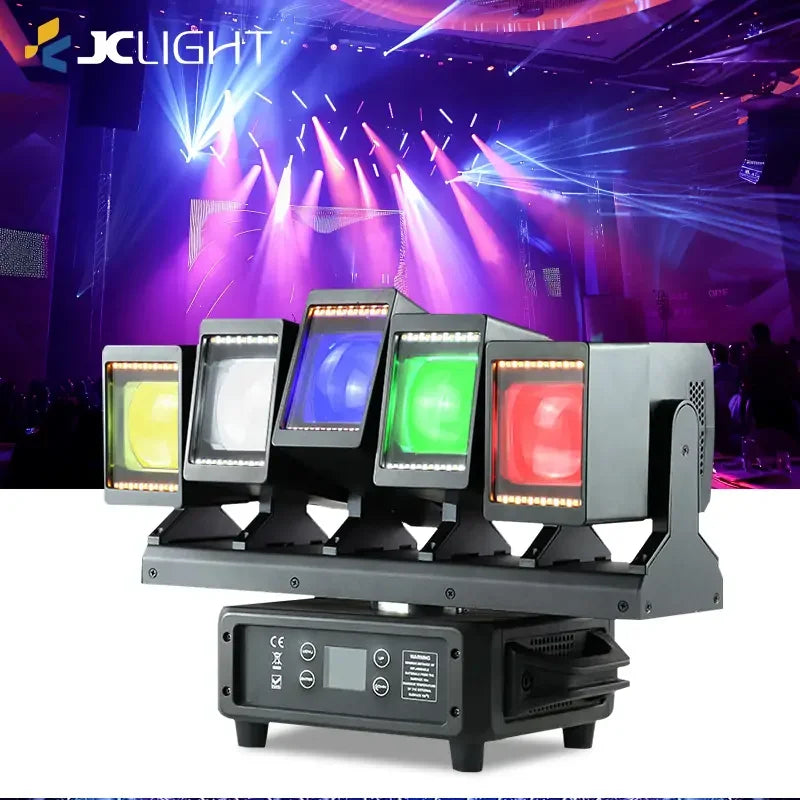 5x60W LED BEAM ZOOM MOVING HEAD LIGHT WITH AUXILIARY LIGHT