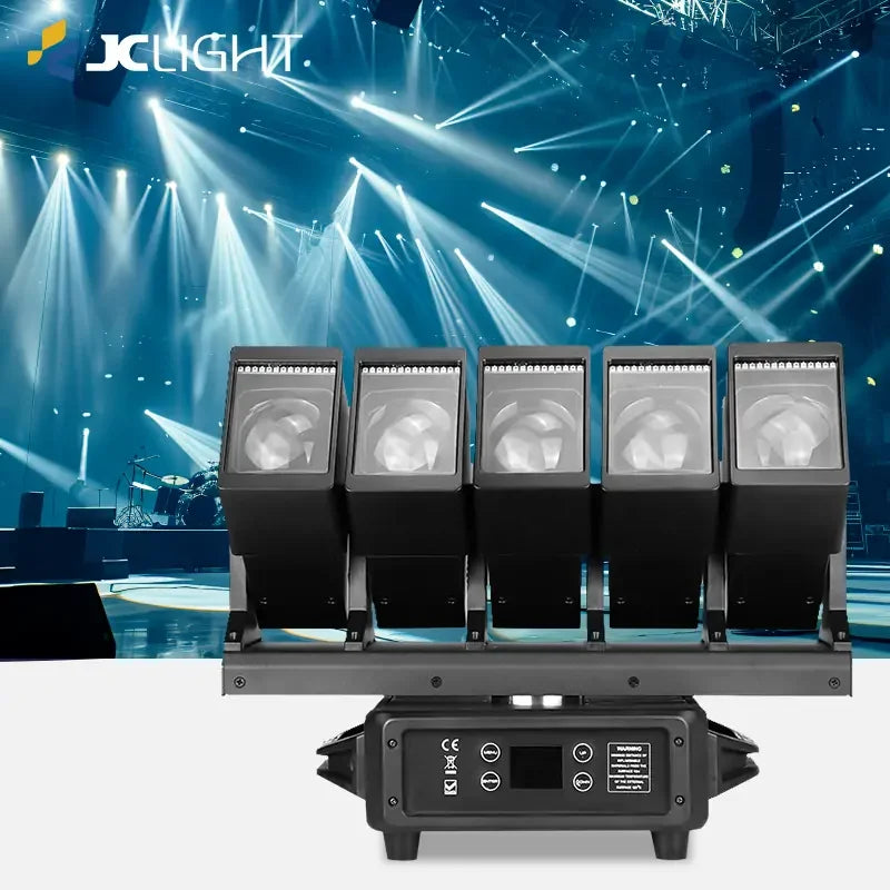 5x60W LED BEAM ZOOM MOVING HEAD LIGHT WITH AUXILIARY LIGHT