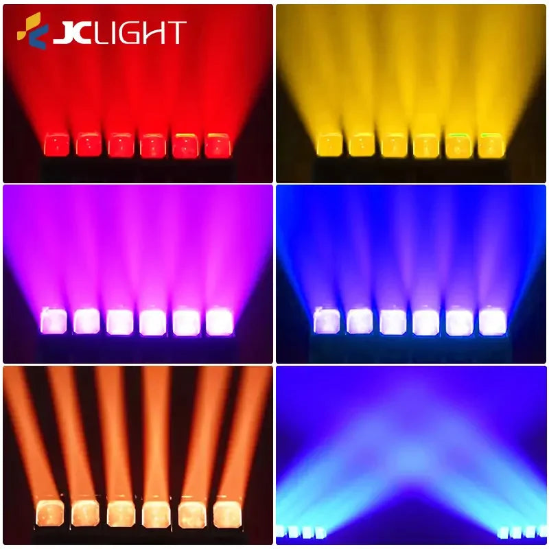 6x60W LED BEAM ZOOM MOVING HEAD LIGHT WITH AUXILIARY LIGHT