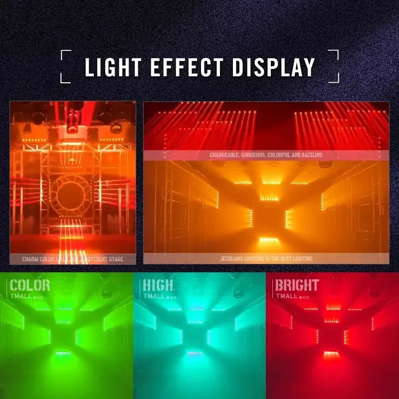 6 HEADS 3IN1 DOT MATRIX LED LASER LIGHT