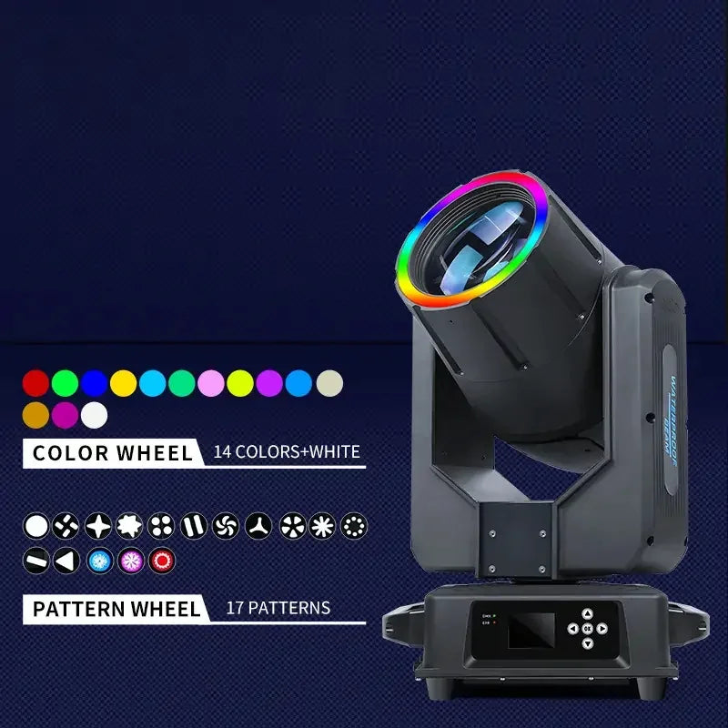 WATERPROOF 380W BEAM LIGHT WITH LED RING(LIGHT WEIGHT)