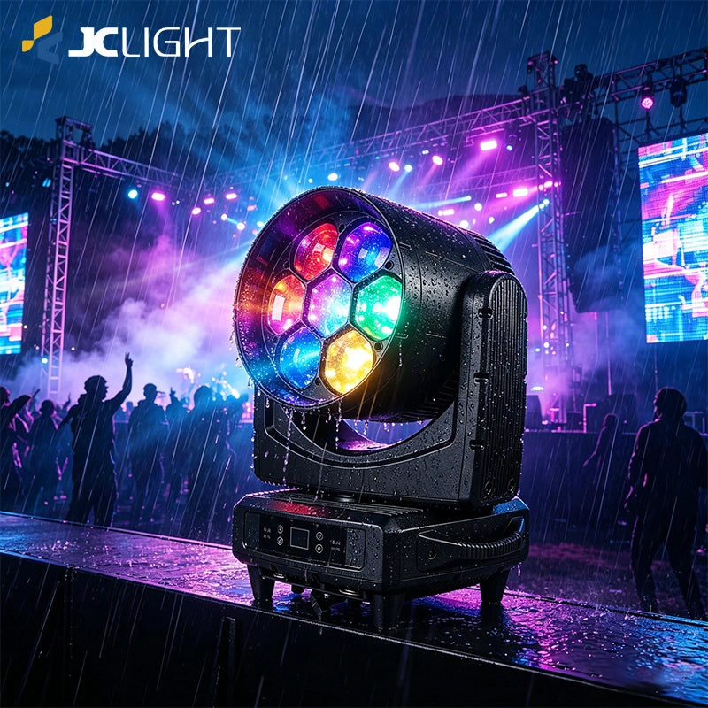 JC LIGHT Waterproof 7PCS Bee Eye Wash Moving Head Light