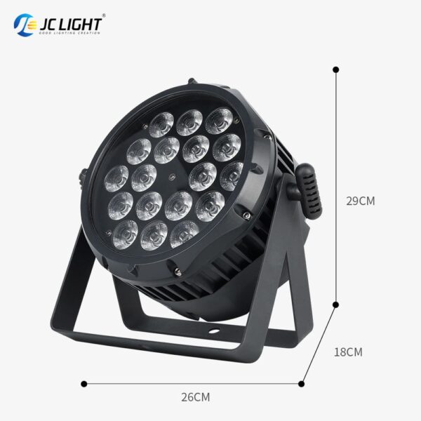 Waterproof 18pcs Led Flat Par Light-BF186A size