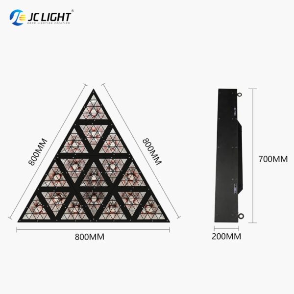 Triangle Full Color Matrix Light-SZD03A size